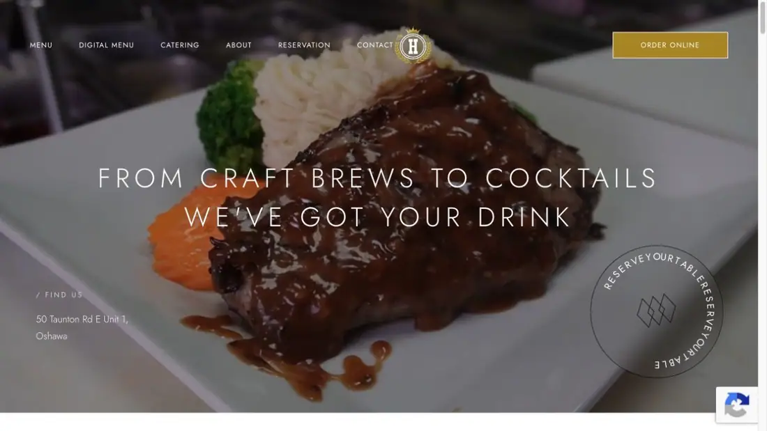Hardy John's Bar & Grill Oshawa website homepage preview