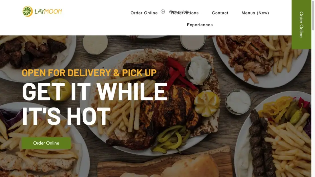 Laymoon Restaurant & Cafe — Westney Road South website homepage preview