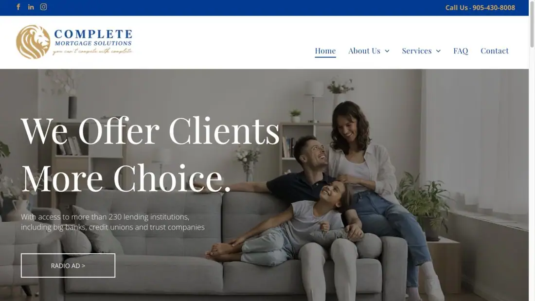 Complete Mortgage Solutions - Barry Baboolal website homepage preview