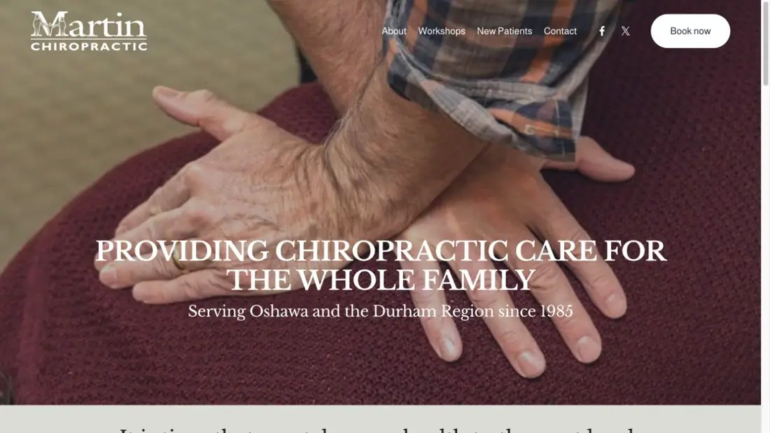 Martin Chiropractic - Drs. Greg & Scott Martin website homepage preview