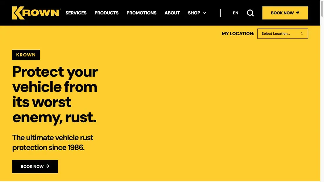 Krown Whitby website homepage preview