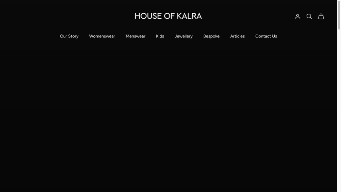 House Of Kalra website homepage preview