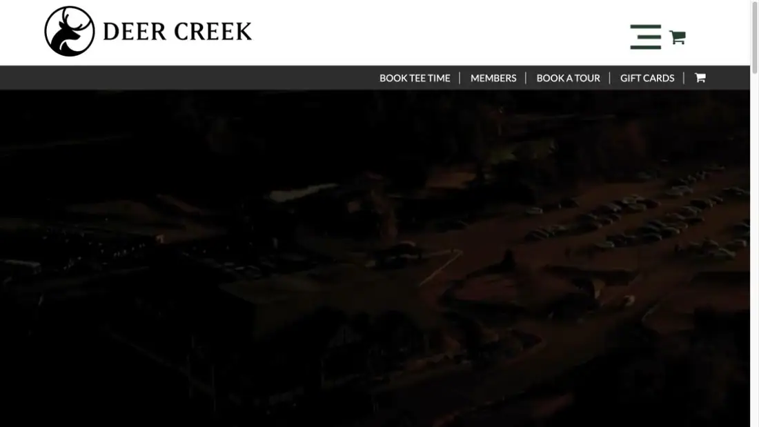 Deer Creek Golf North website homepage preview