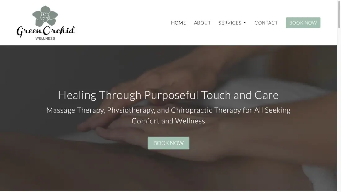 Green Orchid Wellness website homepage preview