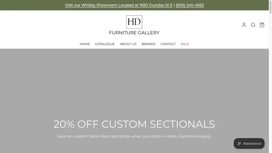 Habitat Decor website homepage preview