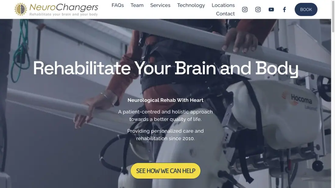 Neurochangers - Whitby website homepage preview