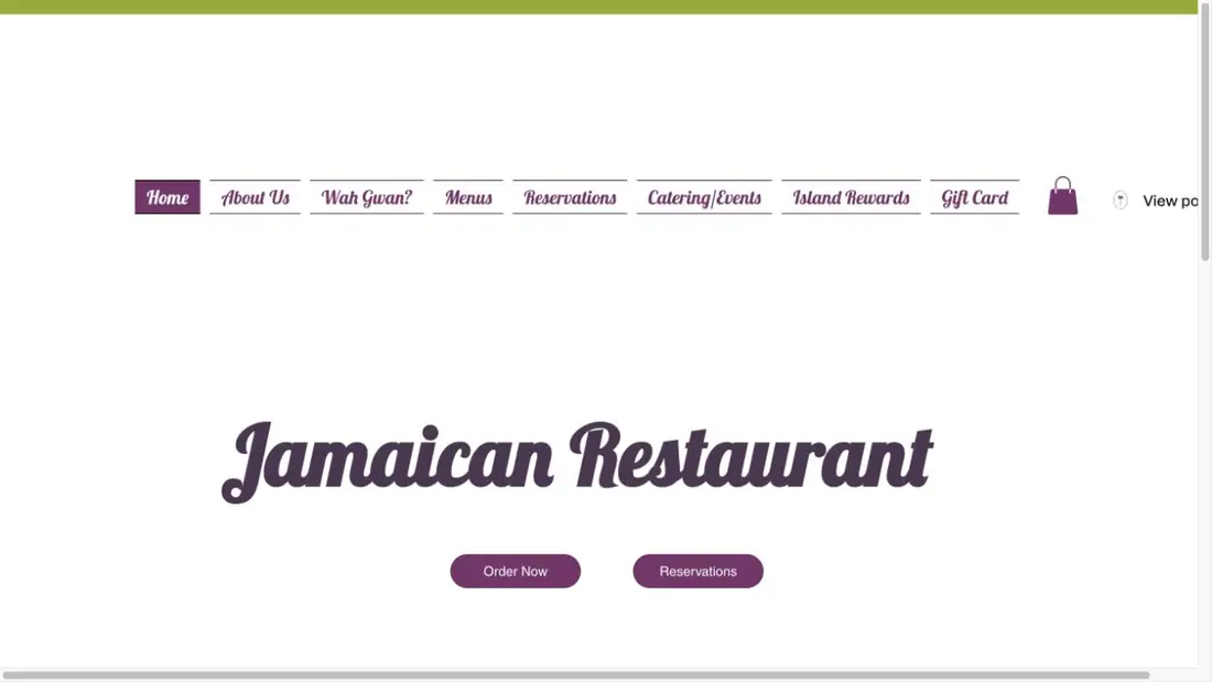 Starapples Restaurant website homepage preview