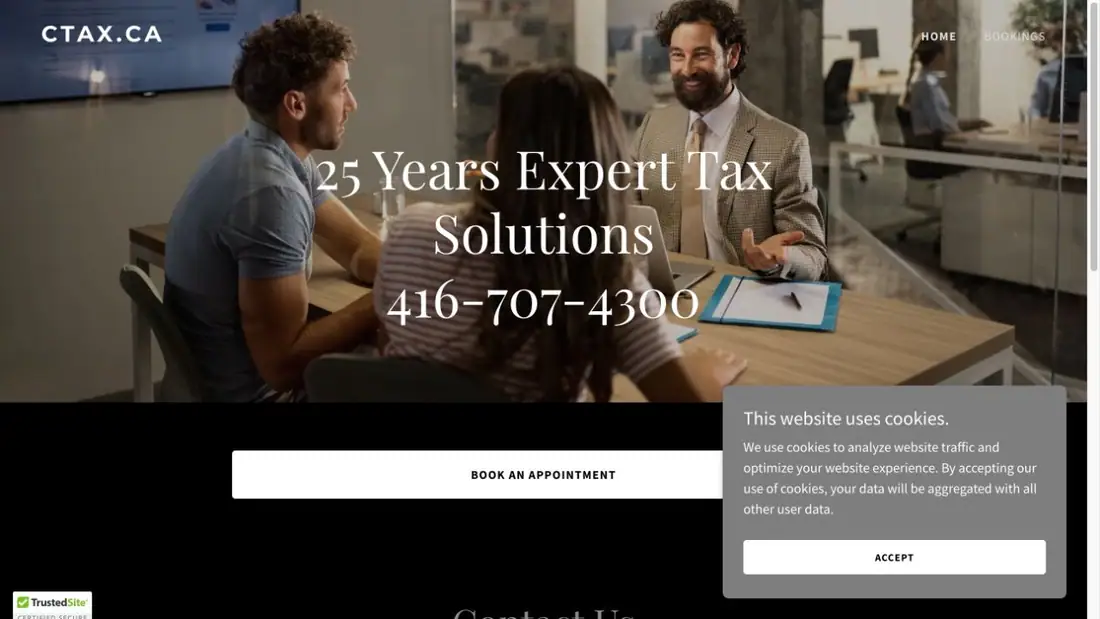 ctax.ca website homepage preview